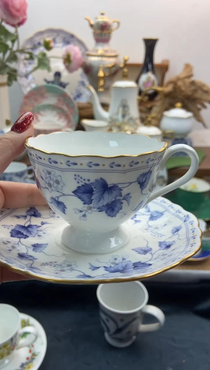 瓷片全新鸣海咖啡杯谨慎参拍，防伪帖撕毁无售后