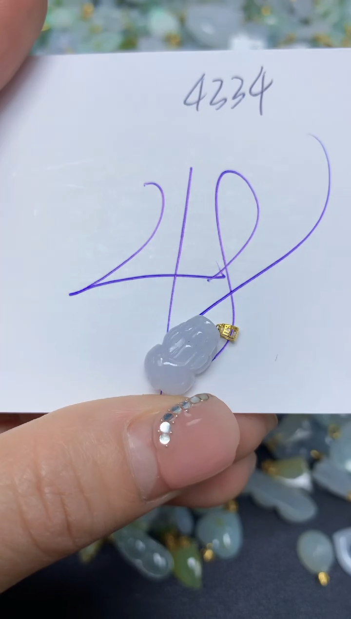 【闪购商品】翡翠挂件18K金镶嵌 天然翡翠A货