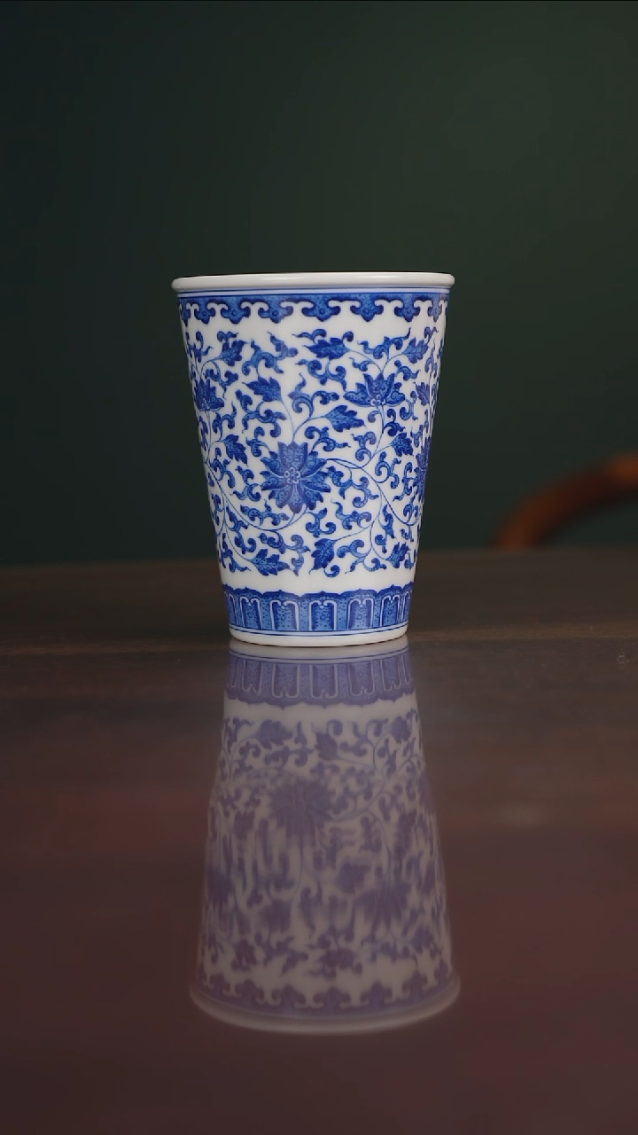 晓月柴窑 缠枝可乐杯