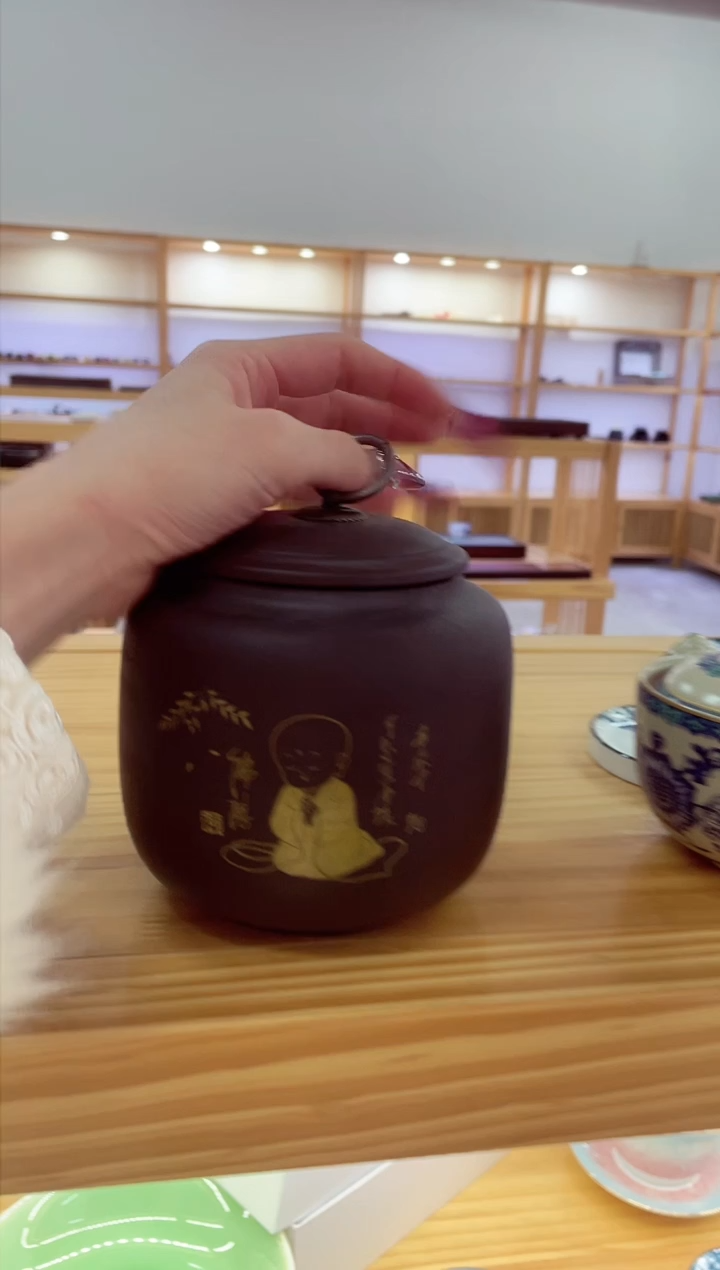 【闪购商品】紫砂【四两茶叶罐】佛悟和尚@@MCYGZSSLFW