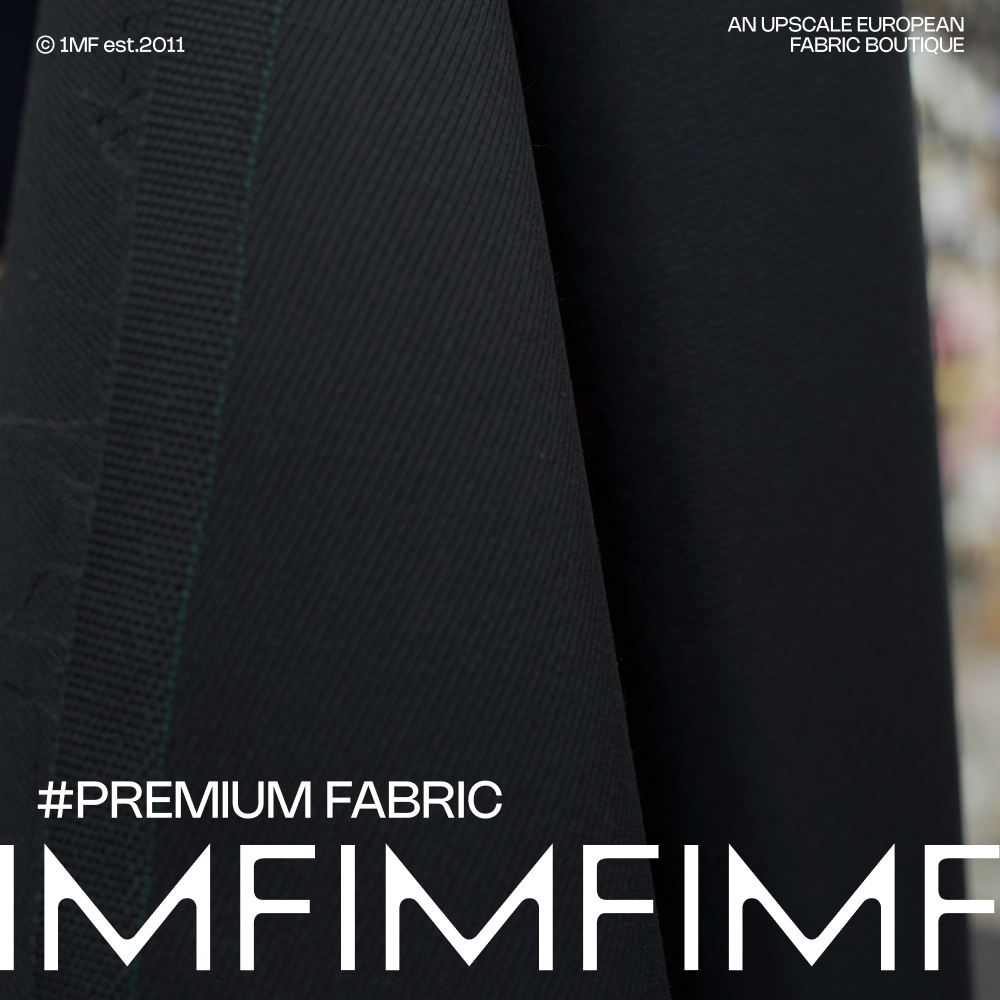 ZEGN杰尼精纺 羊毛面料黑色服装布料 宽150CM 意大利进口