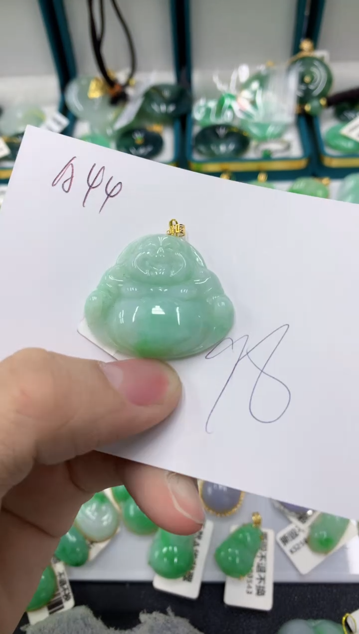 【闪购商品】翡翠颈饰18K金镶嵌号链接111111