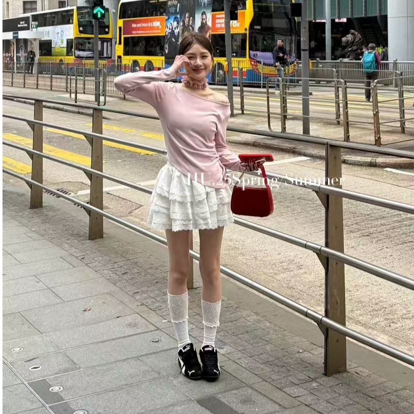 2609•拉肩抽绳 SY# 意法货加厚磨毛拉肩抽绳打底衫•