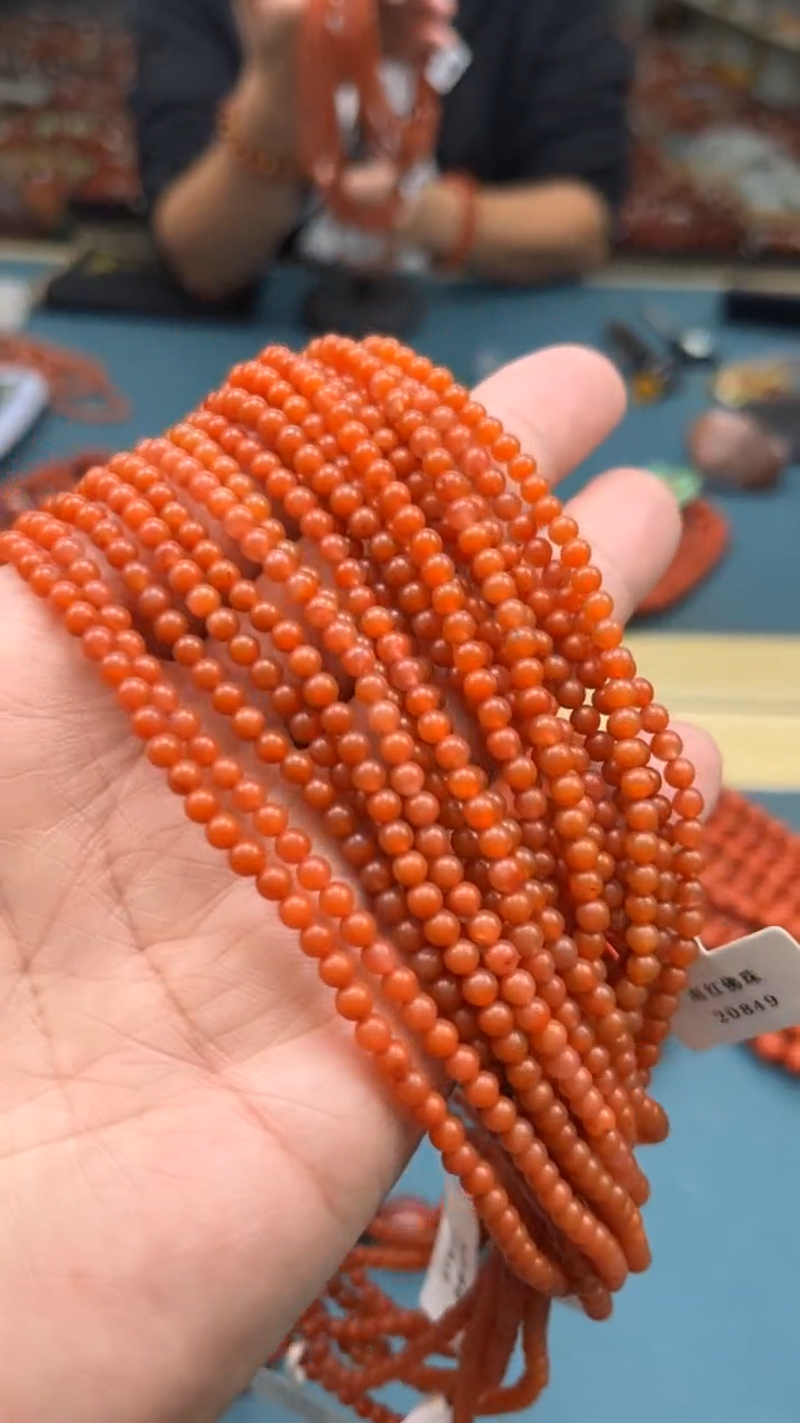 【闪购商品】南红玛瑙珠链未镶嵌保山4mm(多样性发货)
