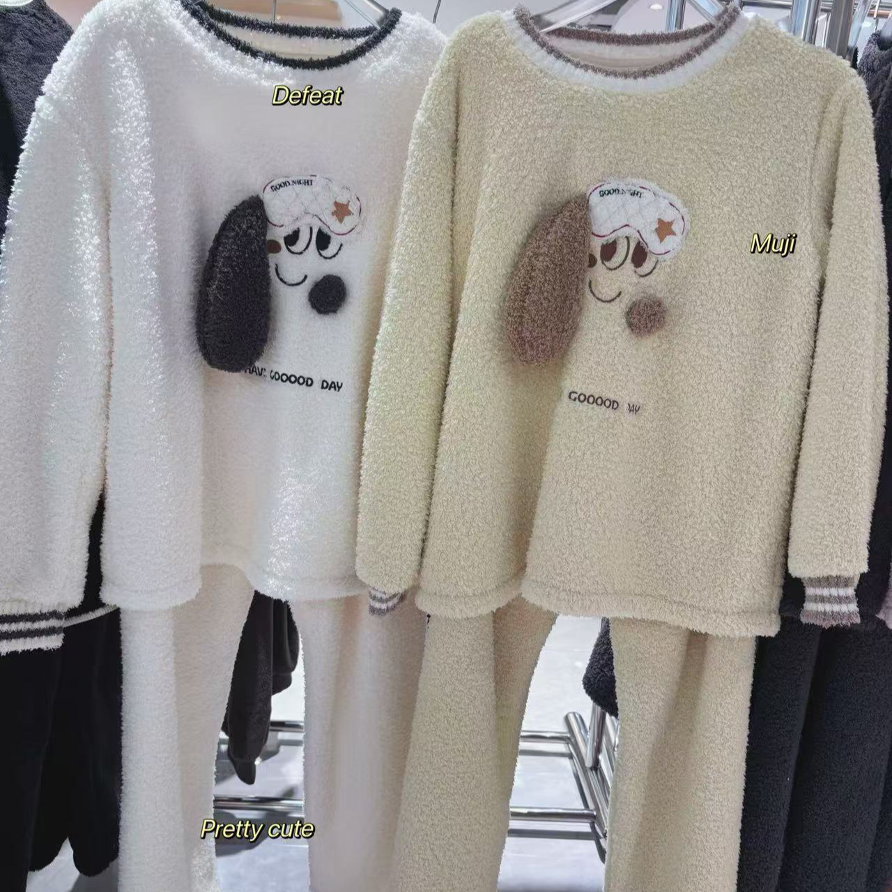 严选福利   272半边绒女士套头睡衣