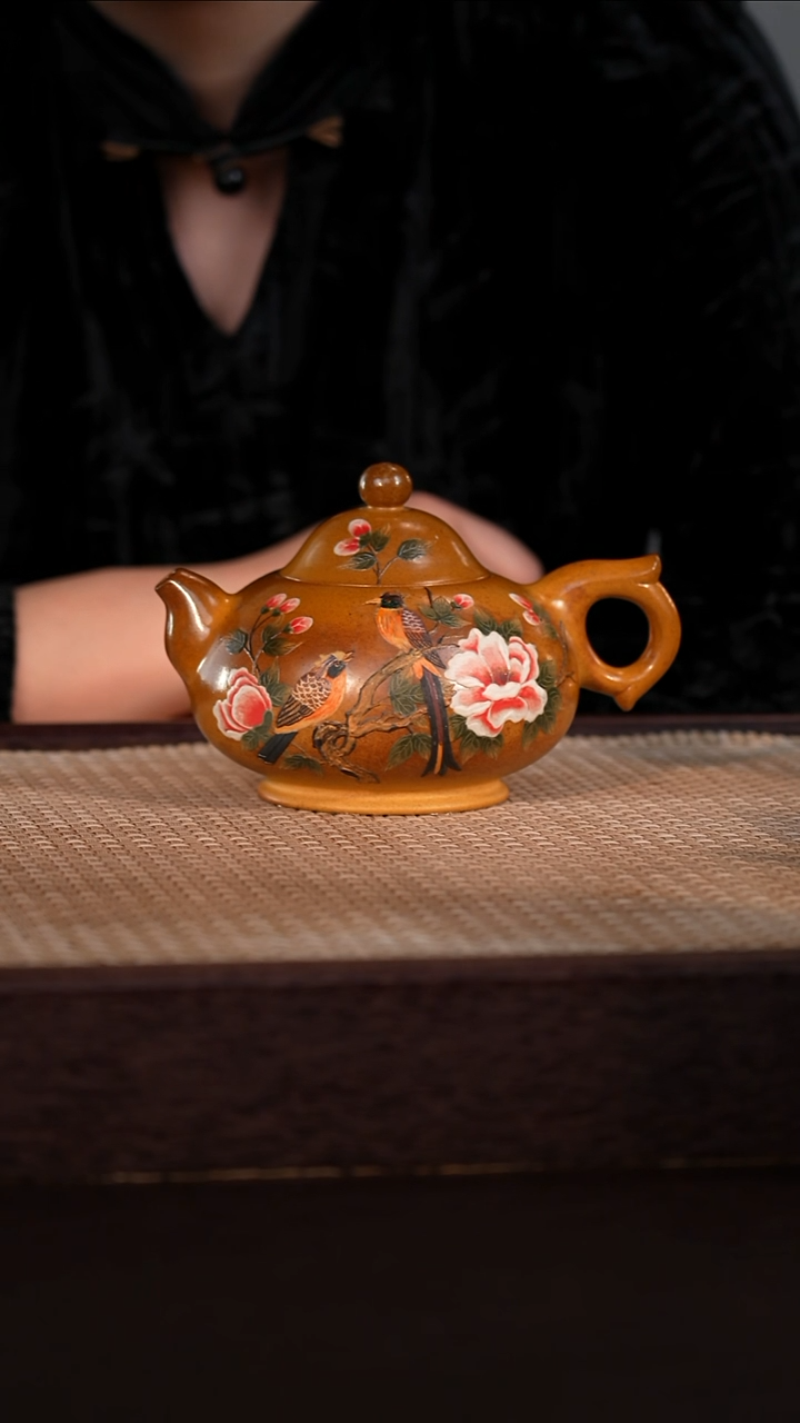 茶壶紫砂橘黄砂柴烧 300cc