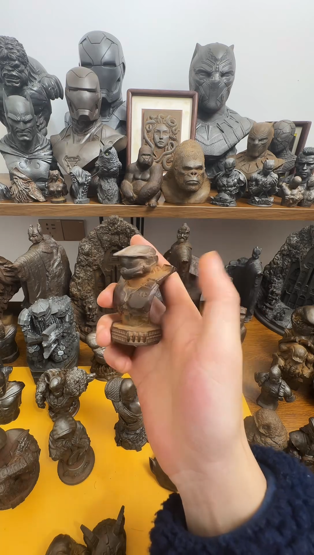 金属实心铁艺摆件~~士官长（锈色）