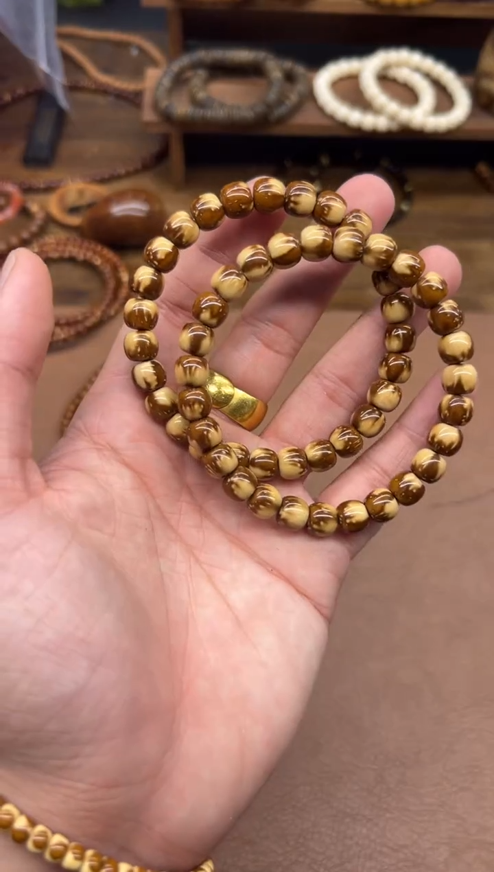 手串紫金鼠A828 8*9实心花皮火焰鼠