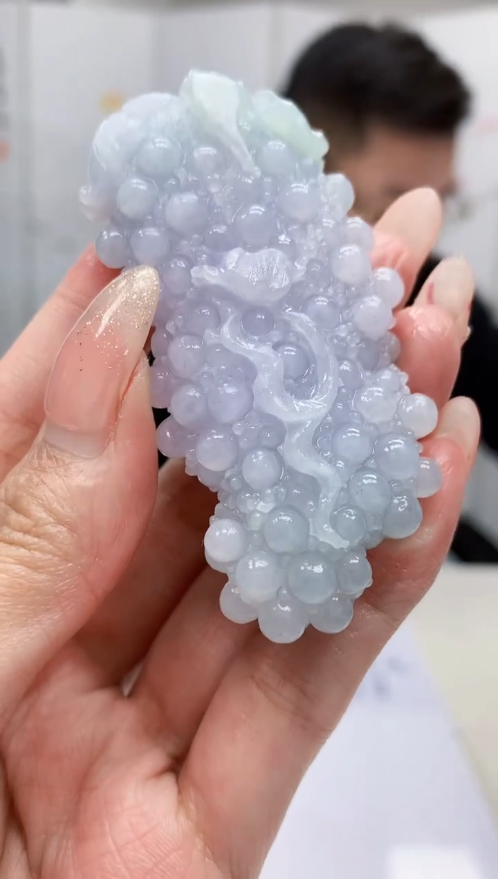 【闪购商品】定制翡翠未镶嵌5152MM-毛货挂件136