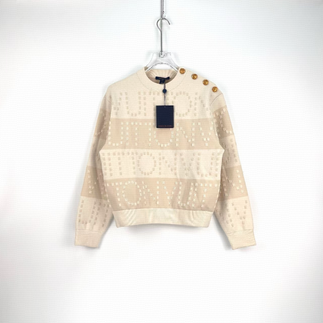 全新未使用 LouisVuitton/路易威登 字母满印套头针织衫/XXS