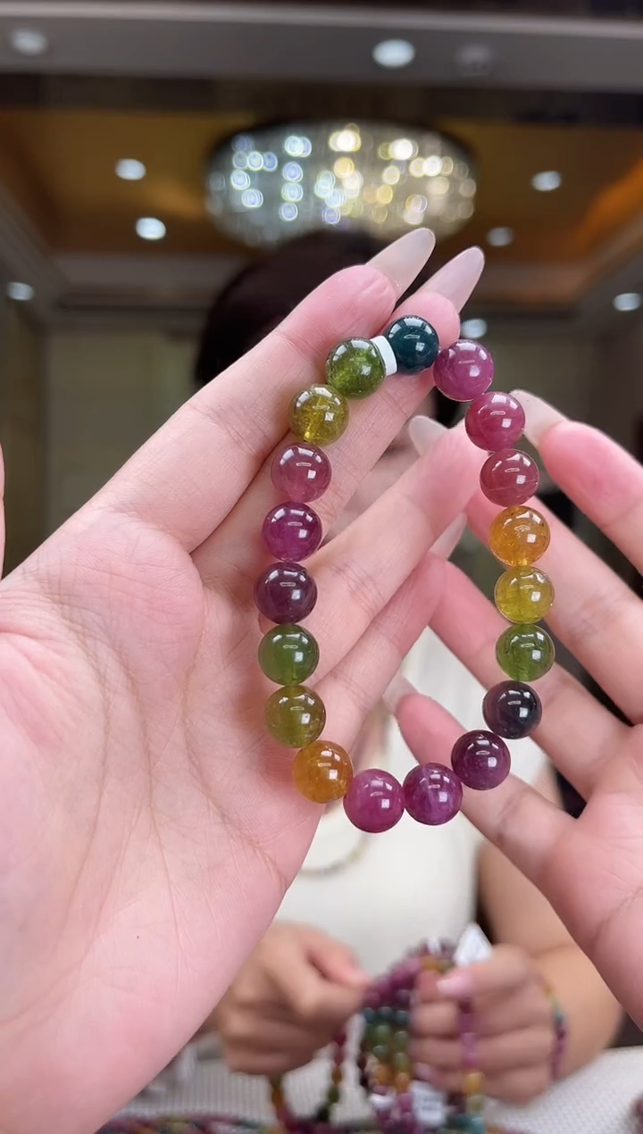 /未镶嵌碧玺手串10mm+单圈多样性发货