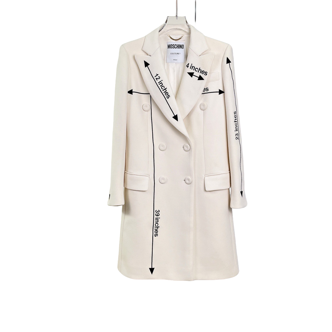 95新  奢100严选 Moschino莫斯奇诺 中长款外套