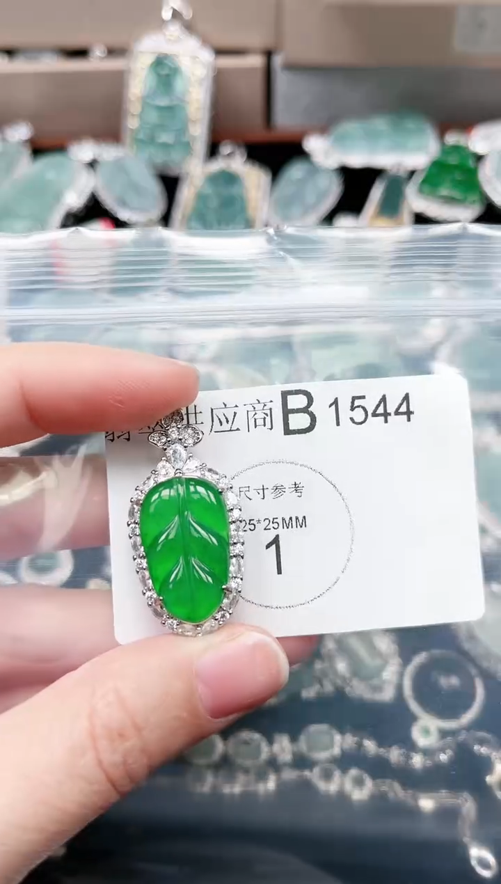 【闪购商品】翡翠颈饰未镶嵌1544赠皮绳