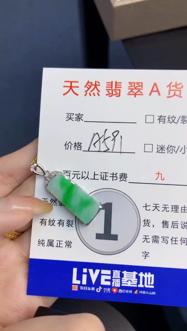 颈饰未镶嵌翡翠天然缅甸A货翡翠