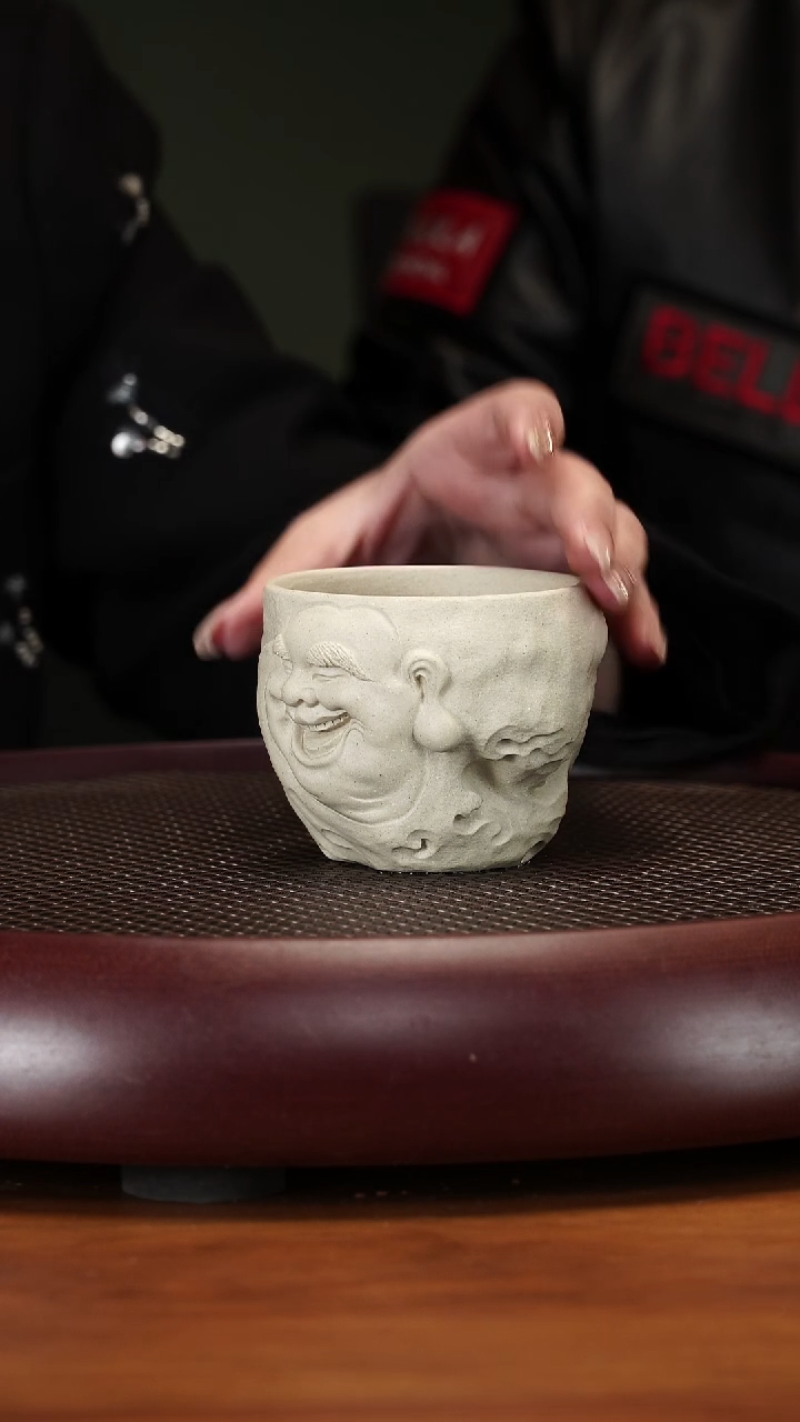 【闪购商品】紫砂茶壶3129GSB笑口常开杯白玉段120c