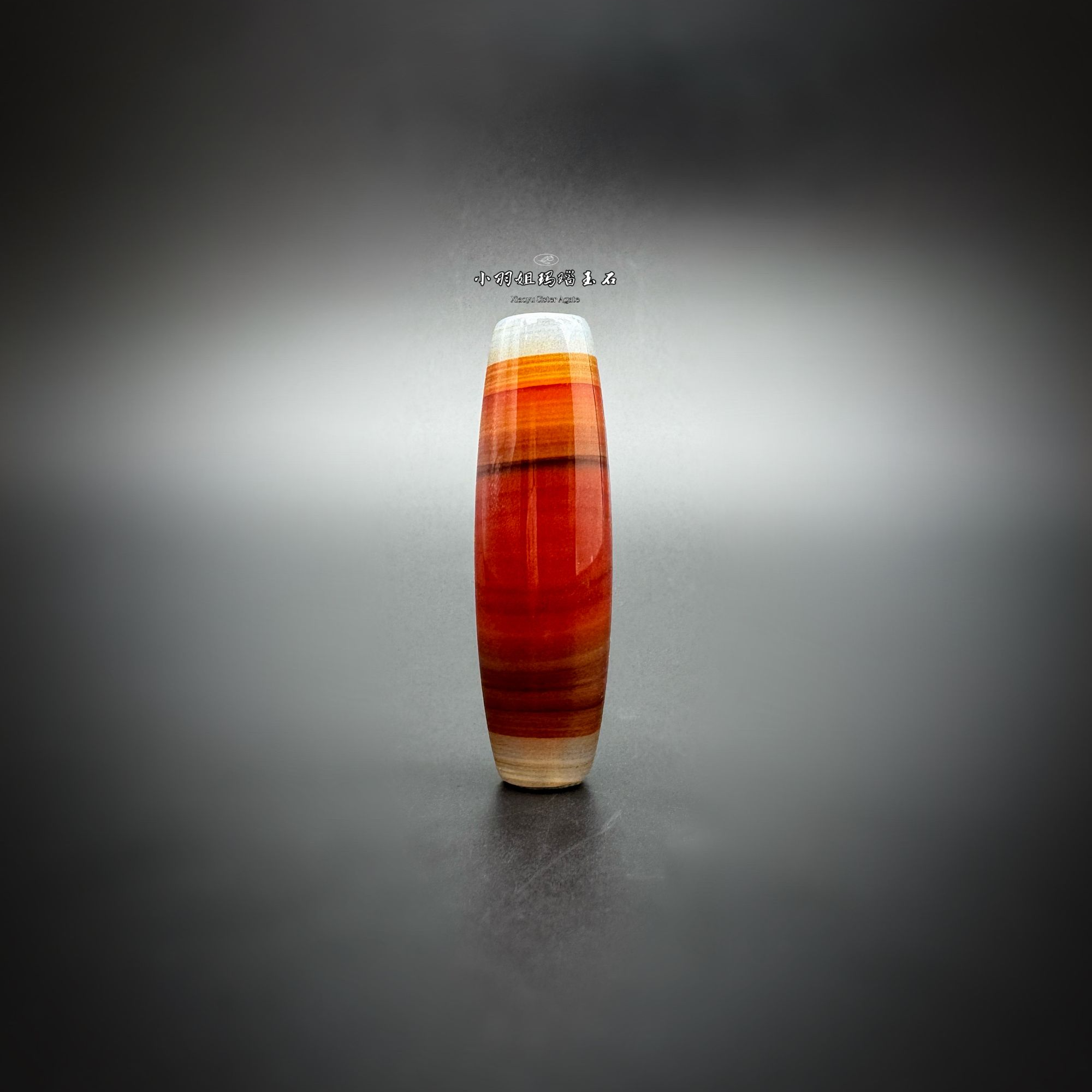 凤眼缠丝玛瑙满砂线勒子 尺寸 44.2*13.3