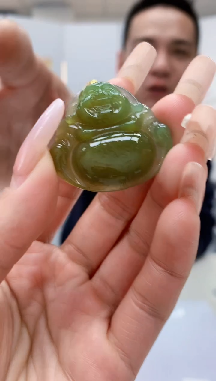 【闪购商品】定制翡翠未镶嵌3916lr-毛货挂件