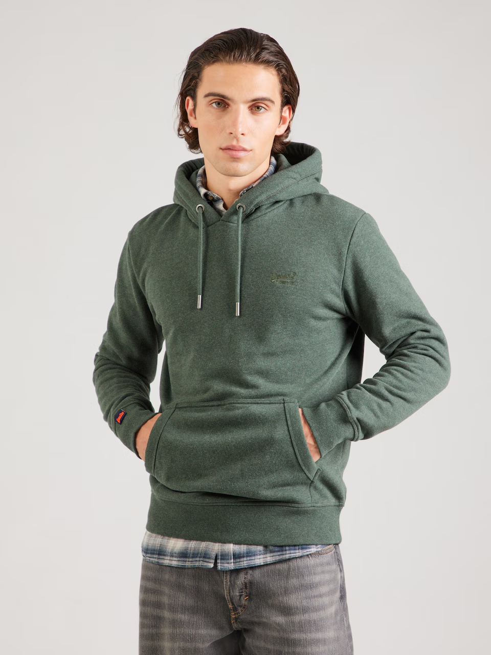 冒险魂干燥重磅厚实刺绣印花宽松连帽套头加绒户外卫衣男休闲