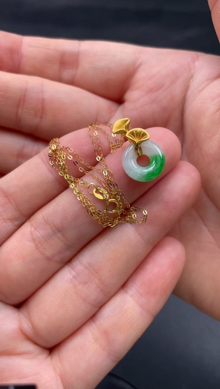【闪购商品】翡翠颈饰18K金镶嵌79..........