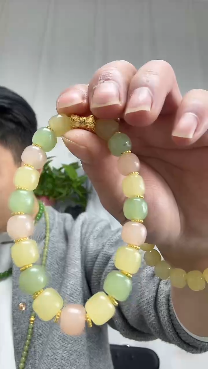 未镶嵌手串和田玉004多宝10m