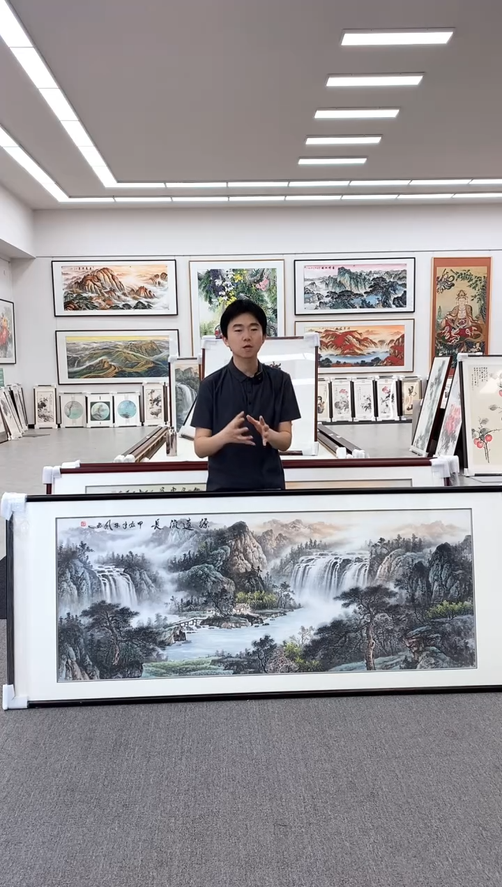 国画手绘219*88源远流长