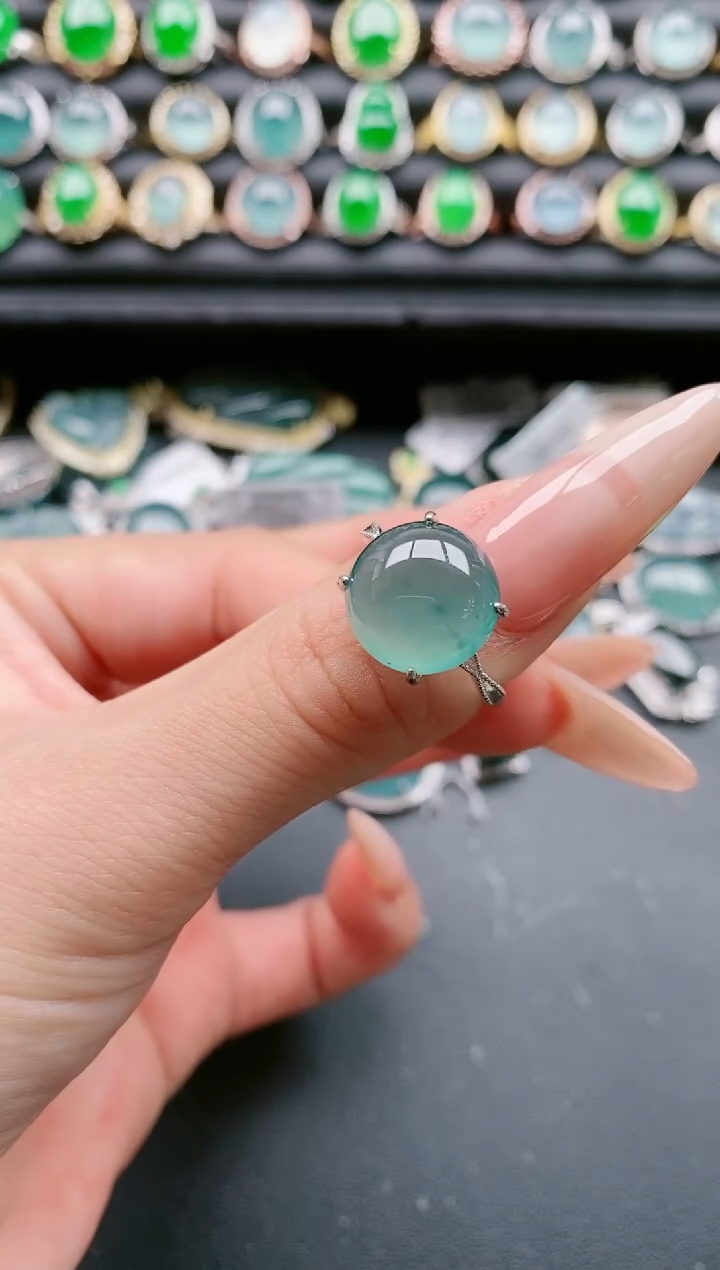 【闪购商品】翡翠戒指银S925镶嵌1111111