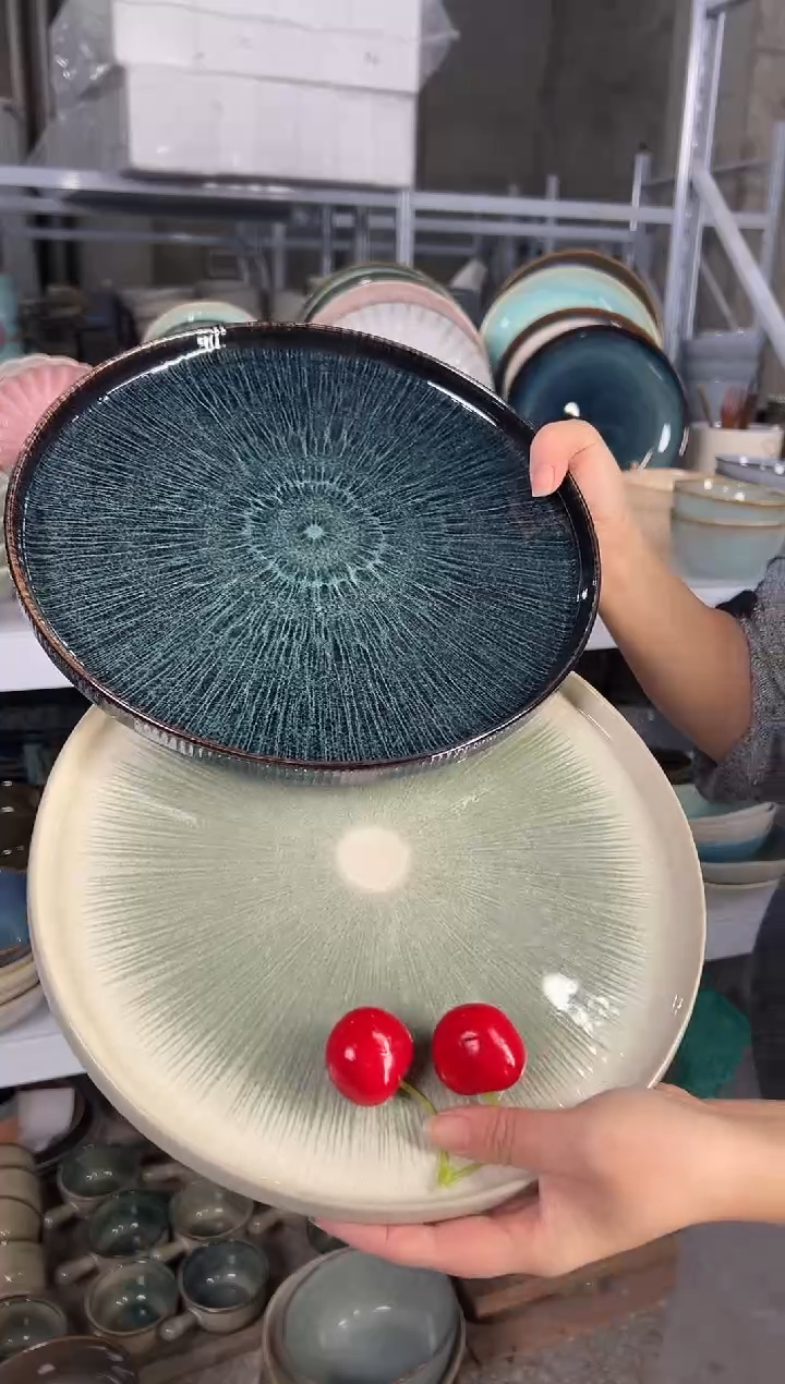 陶瓷外贸尾货瑕疵满20包邮X2大盘