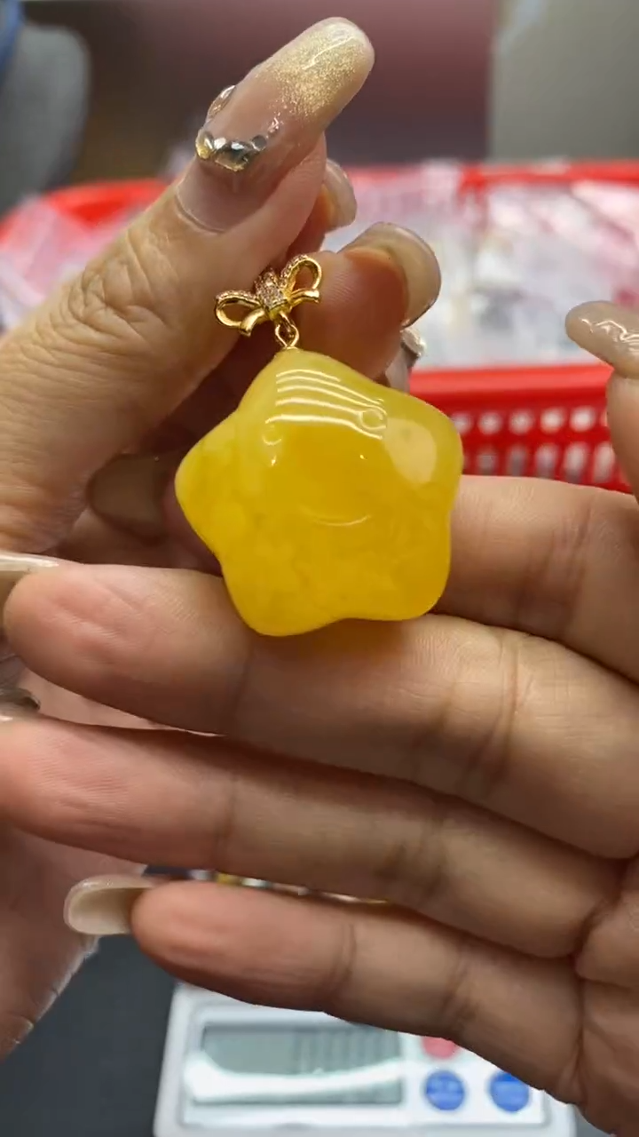 琥珀银S925镶嵌珠宝奇石1921