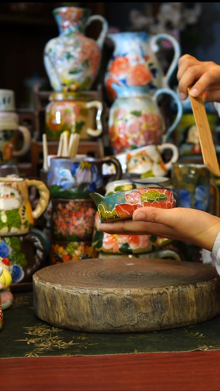 陶瓷16景德镇手工手绘釉下彩