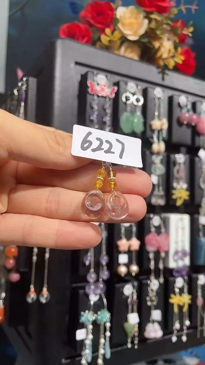 银S925镶嵌耳饰紫晶喜欢拍