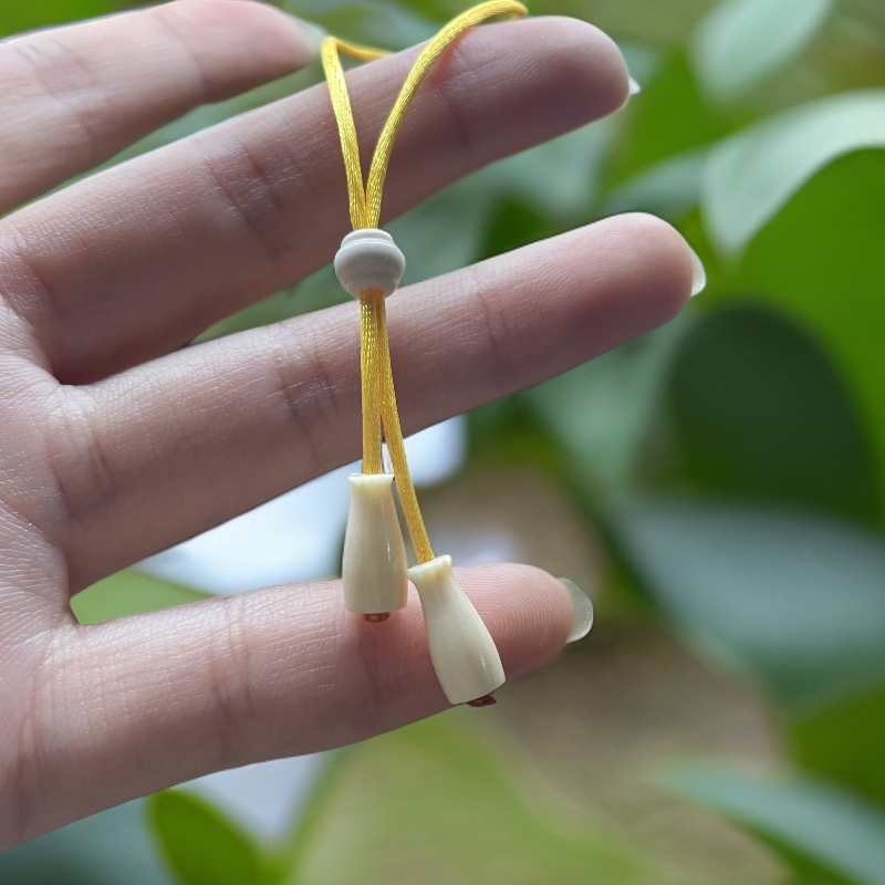 天然猛犸牙束线弟子珠配饰直切孔道文玩配件件套保真简约风