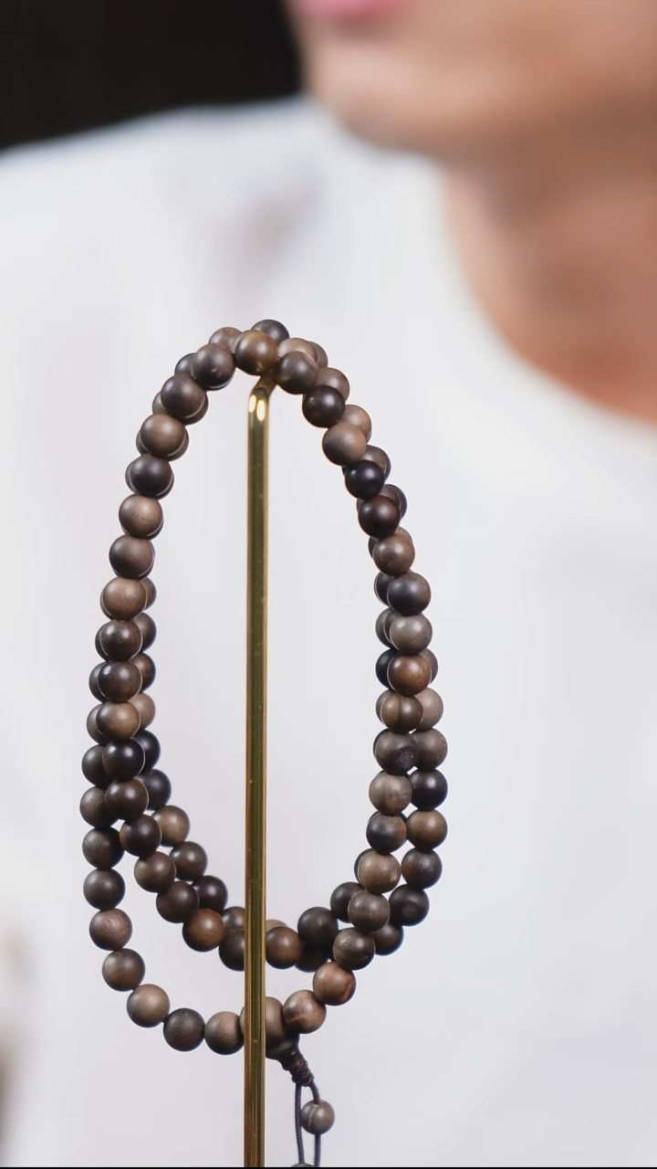 檀香木手串/手链SG016 印度老山檀6mm多圈 微瑕