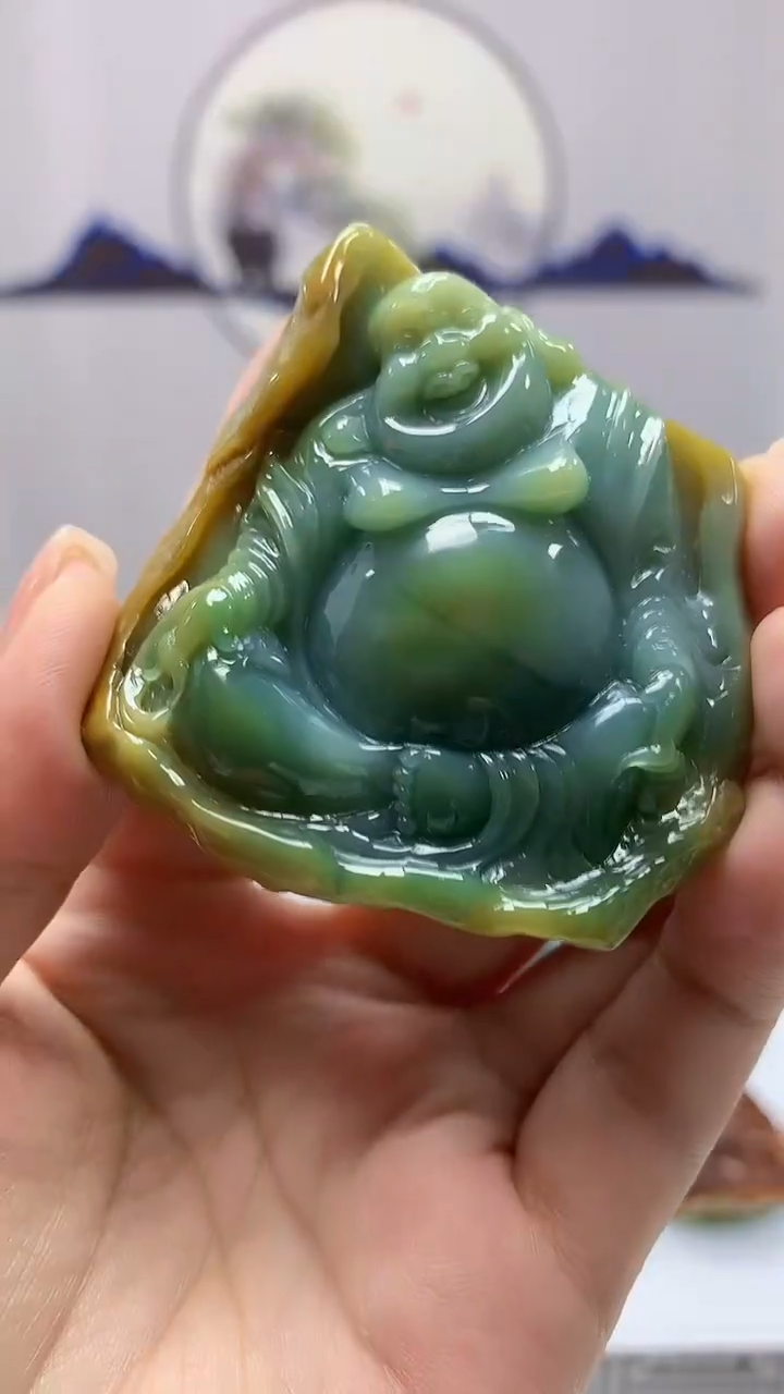 【闪购商品】定制翡翠未镶嵌4852ms-毛货挂件142