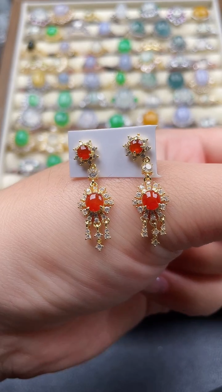 银S925镶嵌戒指翡翠38