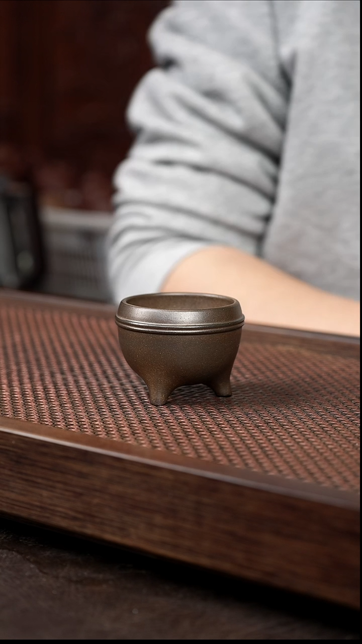 茶壶紫砂岩中泥三足杯