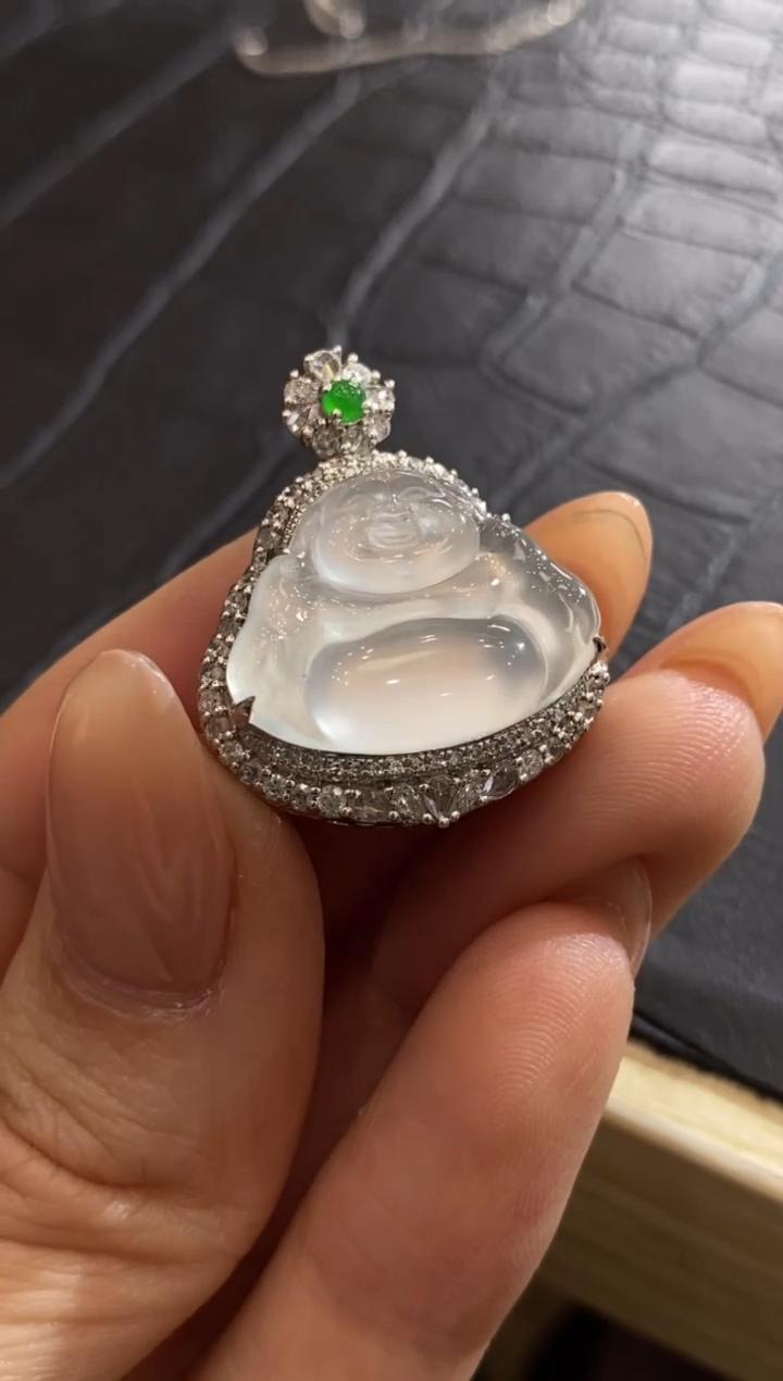 【闪购商品】翡翠颈饰18K金镶嵌收到货48小时鉴赏期（超时不退不换）