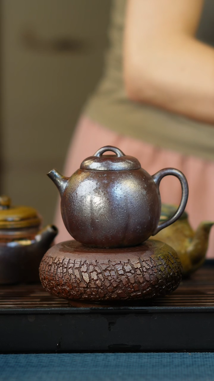 茶壶紫砂柴烧紫砂  天青海棠200cc