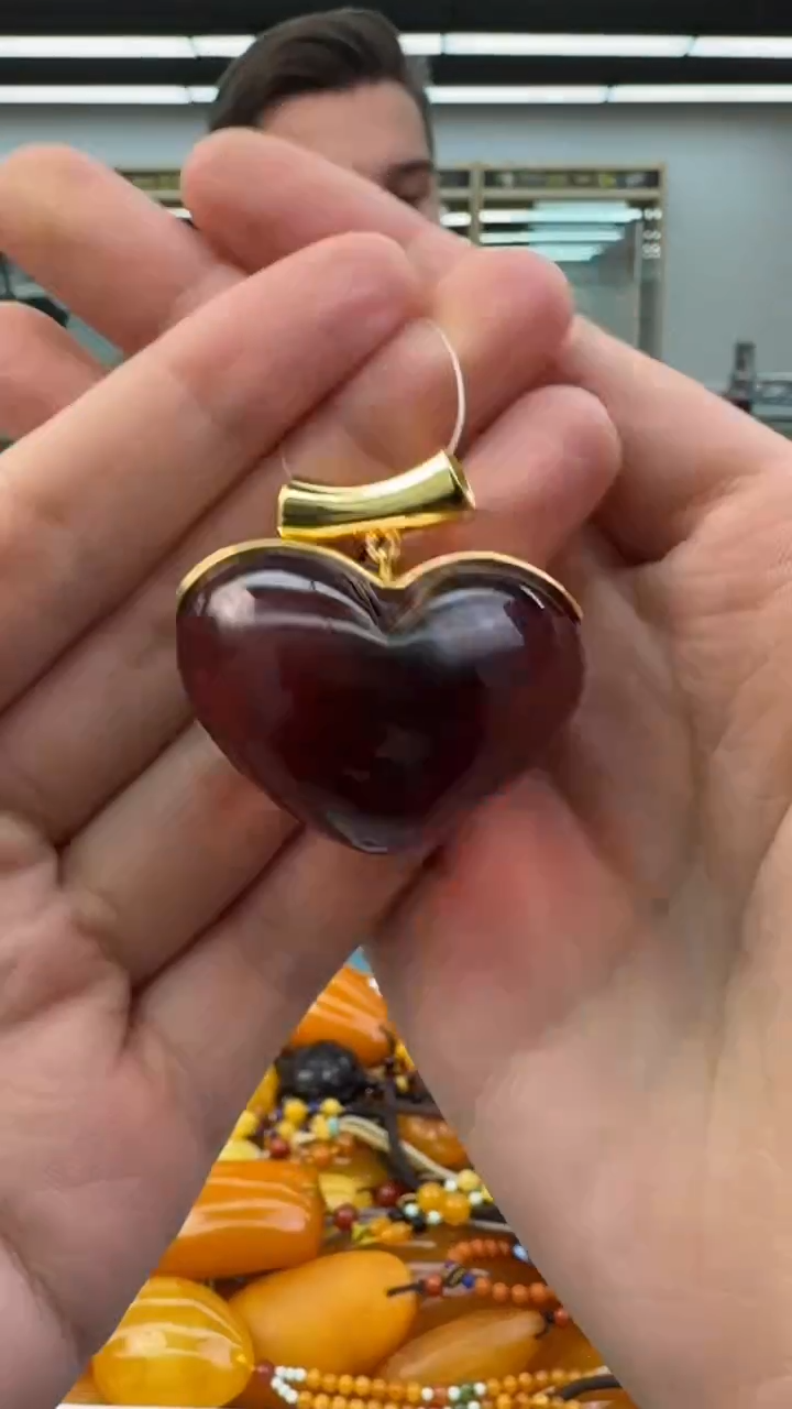 【闪购商品】琥珀颈饰银S925镶嵌691秒拍号