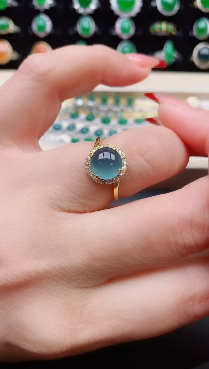 【闪购商品】翡翠戒指银S925镶嵌321321