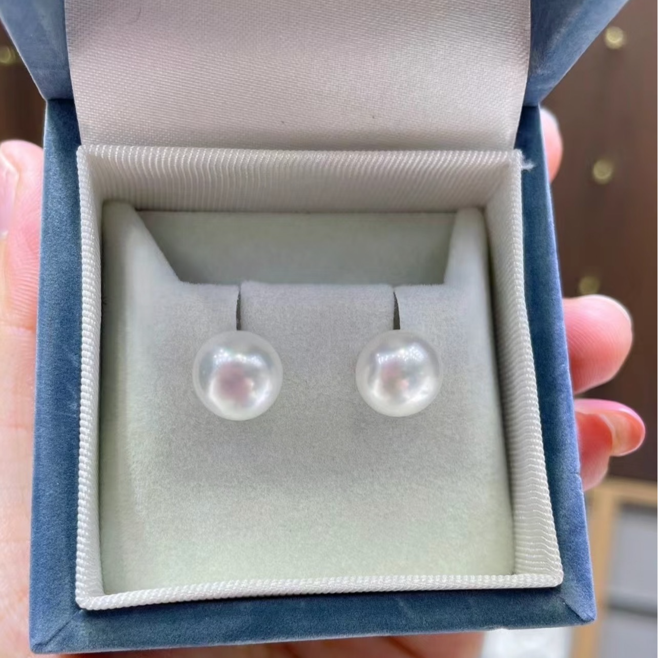 小柯推荐 淡水珍珠10mm厚圆耳钉百搭+高跟鞋耳勾到手两对