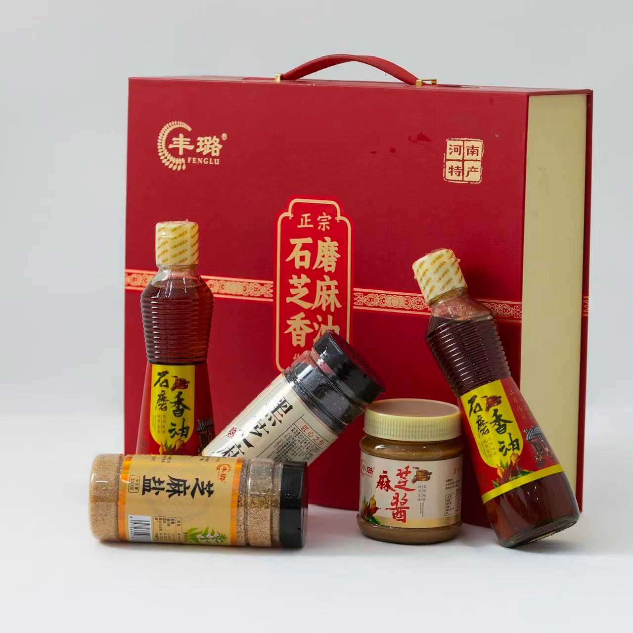 小磨香油芝麻香油礼盒装河南特产家用过节年货礼盒装纯正小磨香油