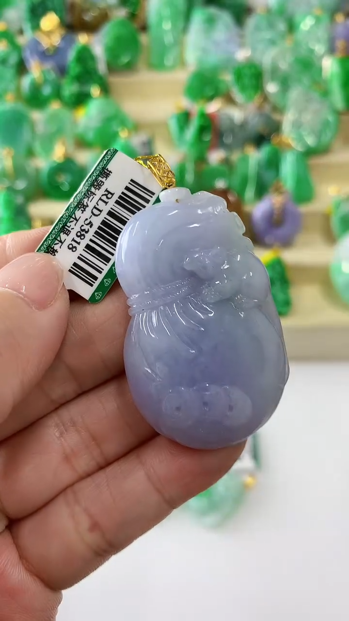 【闪购商品】翡翠吊坠(不含链)18K金镶嵌挂件