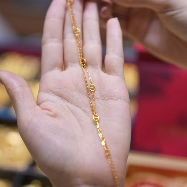 【巧玲专属】足金999猪鼻子手链 经典时尚百搭 4.1