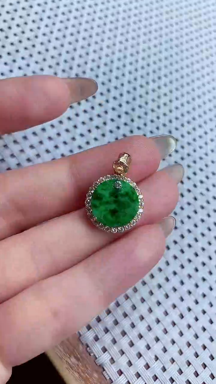 【闪购商品】翡翠颈饰银S925镶嵌吊坠