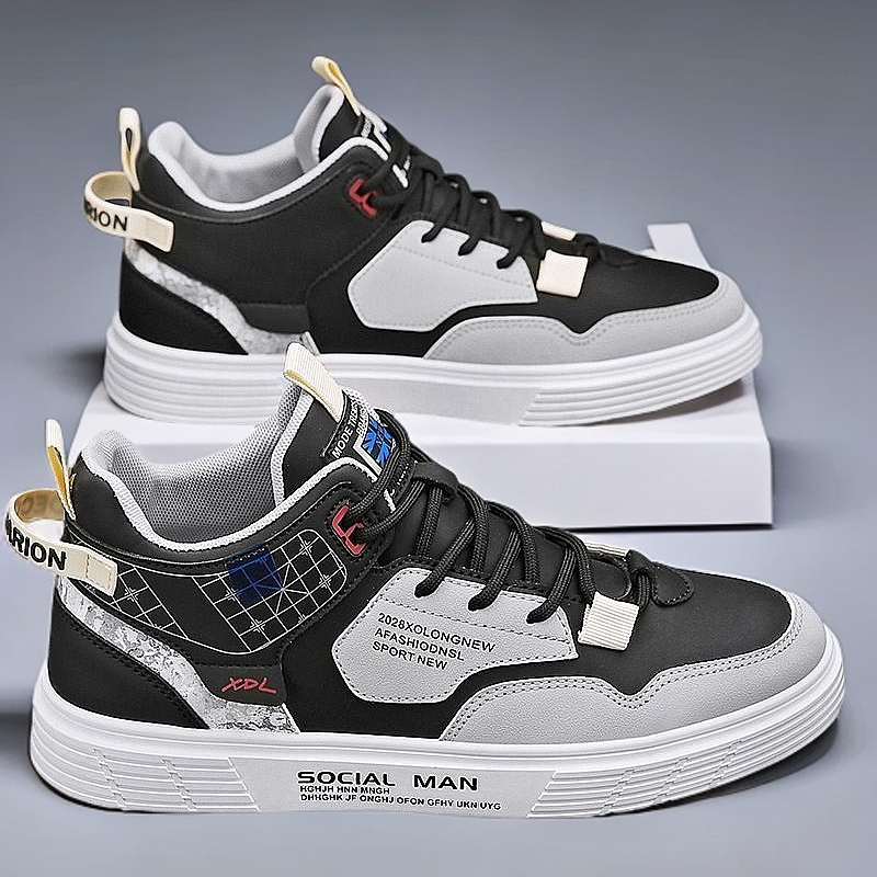 【啄木鸟】帆布高帮春季男鞋2025新款春季运动休闲小白学生男款板鞋