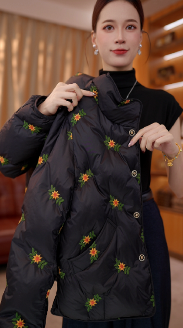 婷婷--2025新款时尚保暖羽绒服W55Q40096