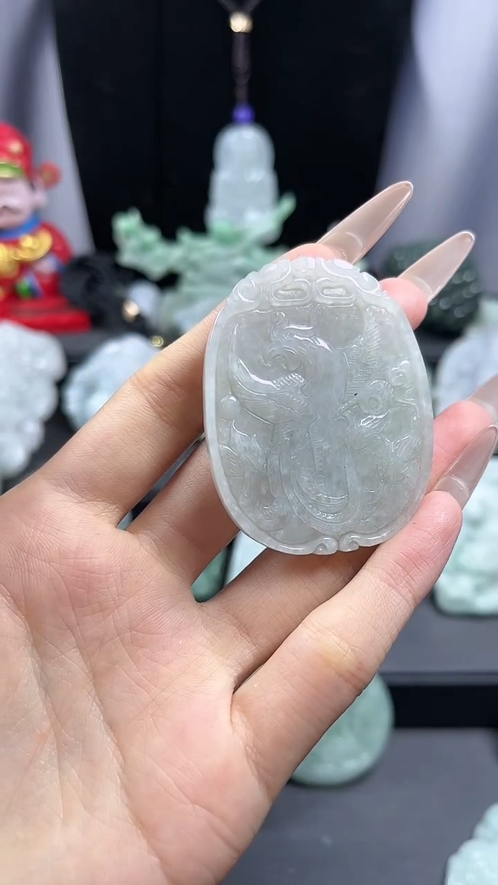 【闪购商品】翡翠颈饰未镶嵌喜鹊喜上眉梢