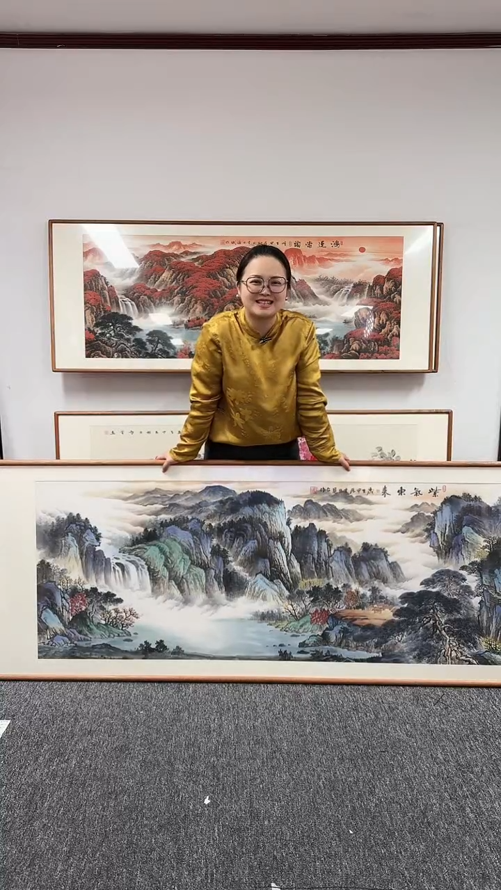 【闪购商品】国画紫气东来210*80张见召老师