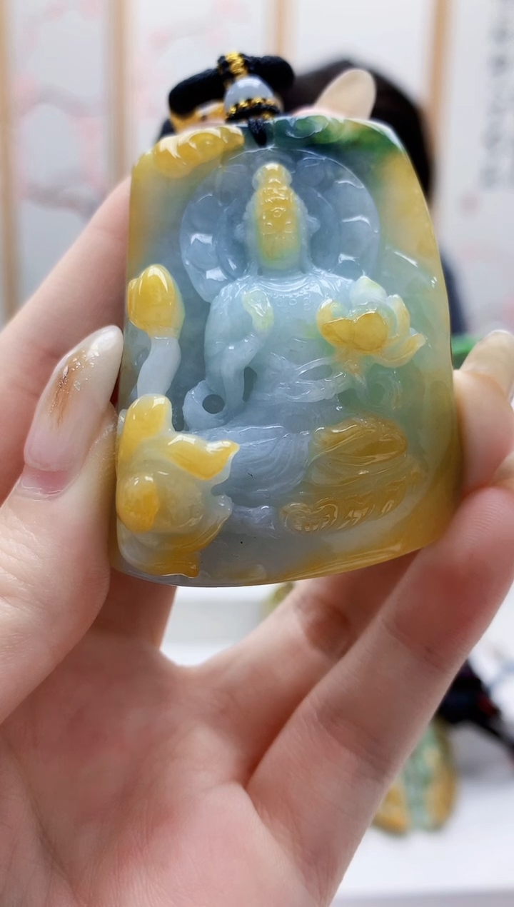 未镶嵌定制翡翠5060jw-毛货挂件31