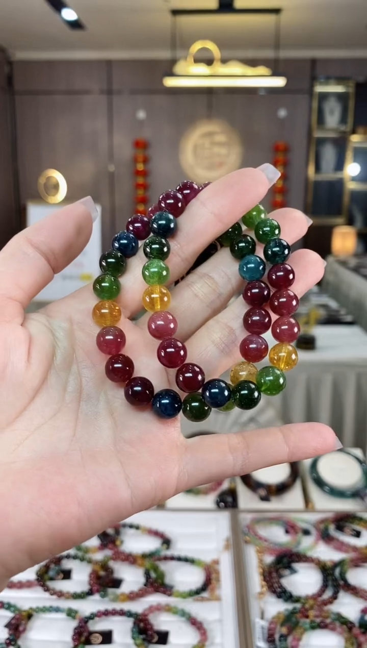 【闪购商品】碧玺单圈手串9mm+未镶嵌（多样性发一条）hon